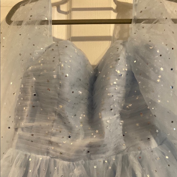 Sparkling Light Blue Tulle Dress - Picture 2 of 5